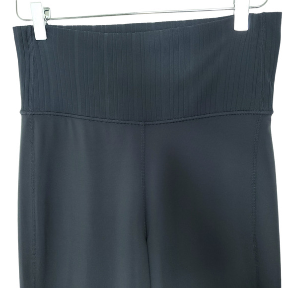 Lululemon High Rise Wide Leg Yoga Pants Gray Ribbed Wide Waistband - Picture 4 of 11